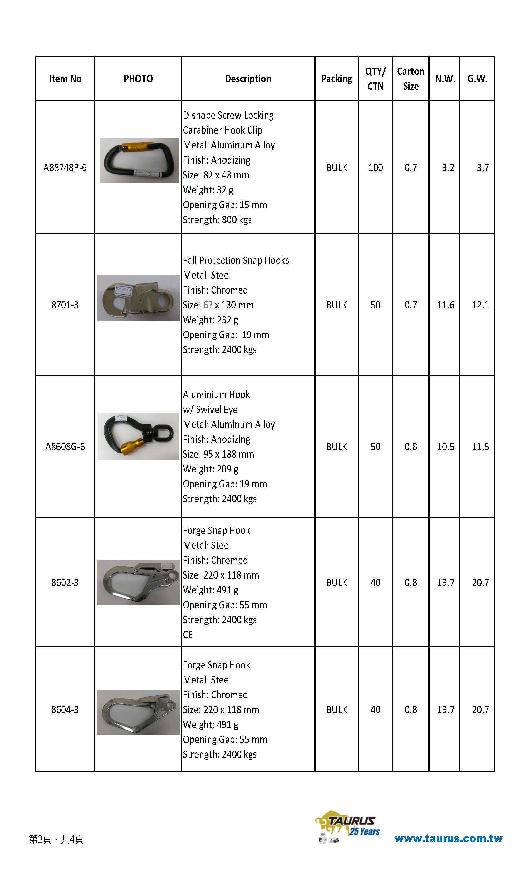 Carabiner Hook product list 20190425 1