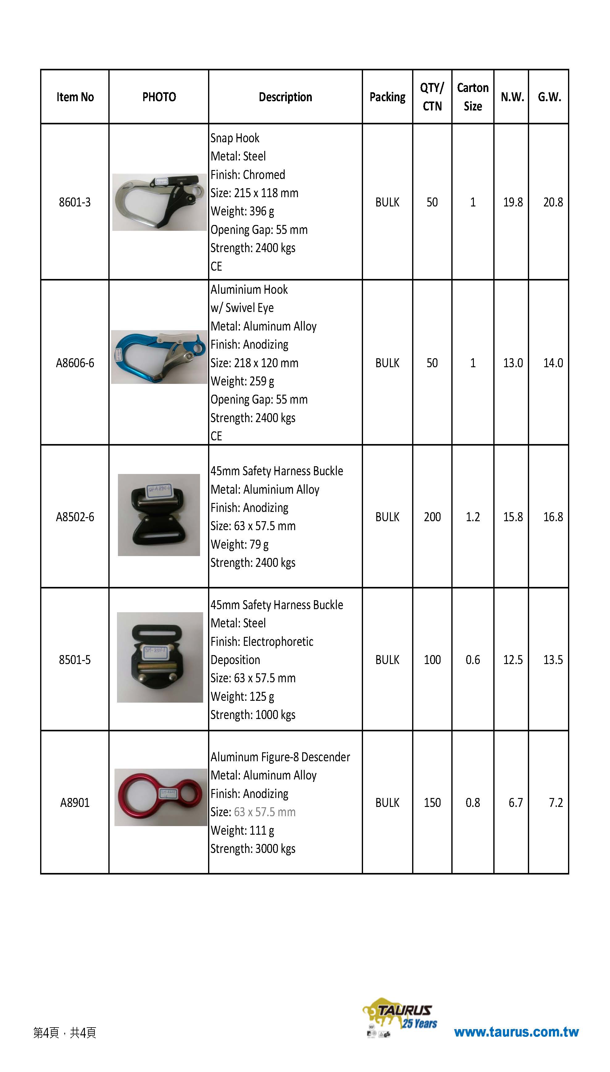 Carabiner Hook product list 20190425 1